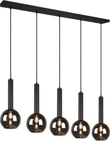 TRIO 310300532 CLARYTON Többágú Függesztett Lámpa Fekete E27 IP20