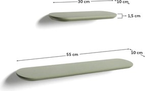 Zöld polc készlet 2 db-os 55 cm Arely – Kave Home