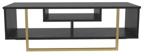 TV szekrény Asal 120 - Black, Gold