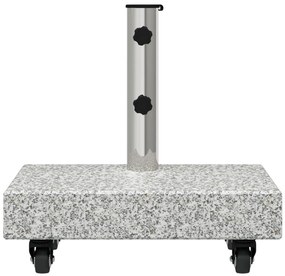 Gurulós napernyő alap Ø38/48mm-es oszlopokhoz Szürke Gránit 25 kg Téglalap