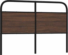 vidaXL barna tölgy színű acél és szerelt fa csere fejtámla 120 cm