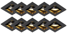 10 db-os készlet okos mennyezeti spotlámpa fekete, WiFi-vel, GU10 foglalattal - Qure