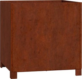 vidaXL rozsda színű corten acél növénytartó lábbal 50 x 50 x 50 cm