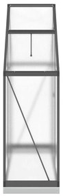 antracitszürke alumínium melegház alapvázzal 169 x 58 x 202 cm