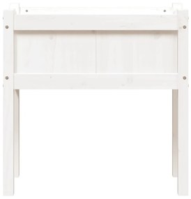 fehér tömör fenyő kerti virágláda 70 x 31 x 70 cm