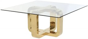 MORSETTO design dohányzóasztal - 100cm - arany/ezüst