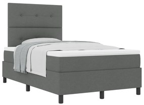 Boxspring Ágy Matraccal Közép-Szürke Kisfrancia Szövet