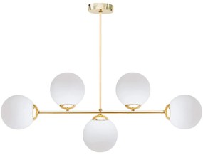 Csillár rúdon FIRA 5xE27/60W/230V arany