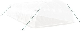 fehér acélvázas melegház 40 m² 10x4x2 m