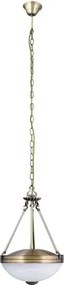 Csillár e27 2x60w bronz/fehér alabástrom üveg marlene
