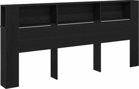vidaXL Fejhajtó szekrény Fekete tölgy 220 x 18,5 x 102,5 cm Faanyag