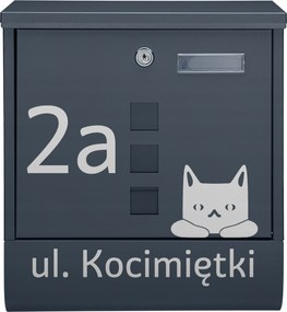 Posta- És Postaláda Tubus Antracit Minta