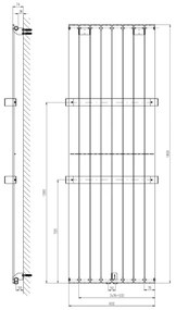 Sapho - COLONNA fürdőszobai radiátor 1205 W/230 V 60x180 cm fehér