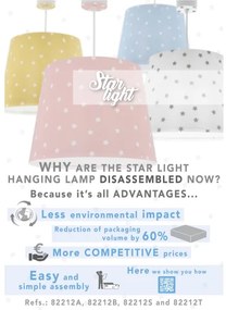 Dalber 82212T - Gyermekcsillár STAR LIGHT 1xE27/60W/230V kék