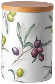 Porcelán konyhai tároló szilikon gyűrűvel olívás Delicious olives
