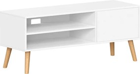 Dohányzóasztal 120x40x49 cm, MDF, fehér, AKF-E1146 WT