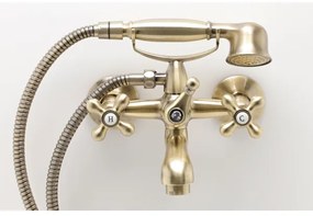 FERRO - ANTICA fürdőkád szett csapteleppel, bronz