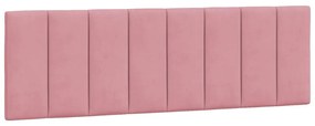 rózsaszín bársony ágykeret matrac nélkül Hanko 160 x 200 cm