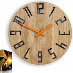 Falióra Slim Tölgy Fekete csendes óra, 33cm, nappaliba