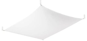 Fehér mennyezeti lámpa textil búrával 80x105 cm Viva – Nice Lamps