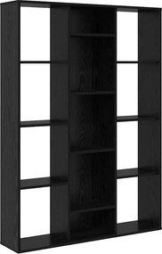 vidaXL Szobaelválasztó Fekete tölgy 100 x 24 x 140 cm Faanyag