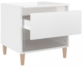 vidaXL 2 db fehér szerelt fa éjjeliszekrény 50 x 46 x 50 cm