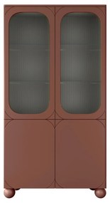 Sonatia II vitrin 100 cm négyajtós - bordó