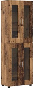 vidaXL Magasfiú polcokkal FLORIN Öreg fa 60 x 35 x 182 cm Faanyag
