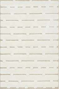 Shaggy Szőnyeg Puha Krém Bézs Boho Pöttyös Nappali Lula 100x150 cm