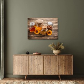 Kép - Csendélet mézes csészékkel (üvegen) (70x50 cm)