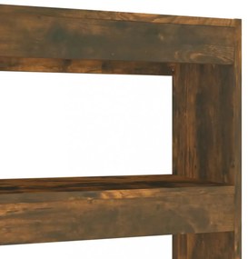 füstös tölgyszínű könyvszekrény/térelválasztó 100x30x135 cm