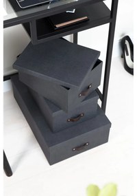 Inge 3 db-os fekete tárolódoboz szett - Bigso Box of Sweden