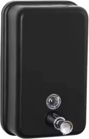 Acél adagoló fekete folyékony szappanhoz 1L falra szerelhető HIGI24