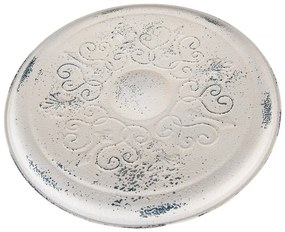 Antikolt bézs asztali kínáló állvány Ø 40x19 cm