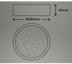 Briloner 3701-015 - RUNA LED 18W/230V mennyezeti dimmer + távirányító