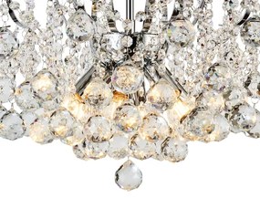 Brilagi - Felületre szerelhető csillár CRYSTAL 6xE14/60W/230V fényezett króm