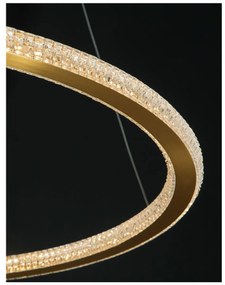 Nova Luce 1 ágú függeszték, kristály hatású, arany, 3000K melegfehér, beépített LED, 1x48W, 3264 lm, 9011138