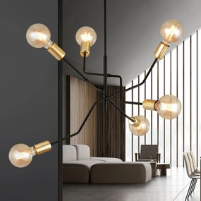 Emibig modern mennyezeti lámpa bolt fekete emi1125/6
