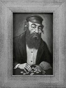 Vászonkép 20x15 Pénzszámláló Zsidó Ezüst Keret