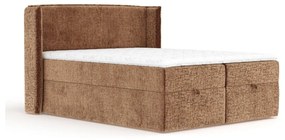 Narancssárga ágyneműtartós boxspring ágy 160x200 cm Passion – Maison de Rêve