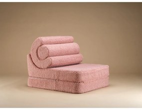 Rózsaszín buklé gyerek fotel Flipster – Wigiwama