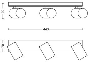 Philips - Spotlámpa KOSIPO 3xGU10/5,5W/230V fehér