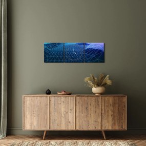 Kép - Hegyek egy számítógépes modellben (órával) (90x30 cm)