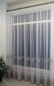 Mg Függöny Esus napellenző Hímzett hamu 300x250 szalag