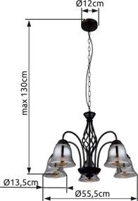 GLOBO 60298-5H GONNY Modern Csillár IP20