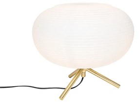 Design asztali lámpa arany 33 cm opálüveggel - Hero