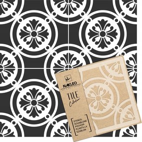 Festősablon Csempe Csempék Többször felhasználható 33x33cm Spanyol minta Lagoa