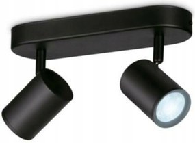 Philips WiZ Imageo 2x GU10 intelligens Led spotlámpa, fekete, szabályozható fényerejű