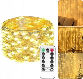 FĂ©nyfĂŒggöny 300 Led Meleg FĂŒzĂ©r FĂ©nylĂĄnc TĂĄvirĂĄnyĂtĂł 3x3 M