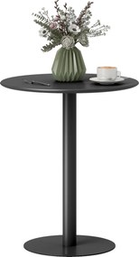 HOMCOM Kerek Étkezőasztal, Modern Étkezőasztal 2 Személy Részére, Fekete, Ø60 x 72 cm | Aosom